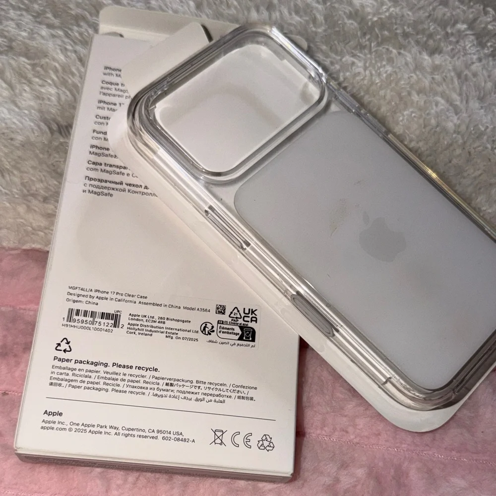 Apple iPhone Case in Clear and Sleek White
